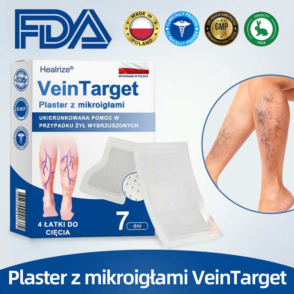 ✅ 👩‍⚕️👩‍⚕️Healrize® VeinTarget Plaster z mikroigłami ⚡ Natychmiastowa ulga, długotrwałe efekty