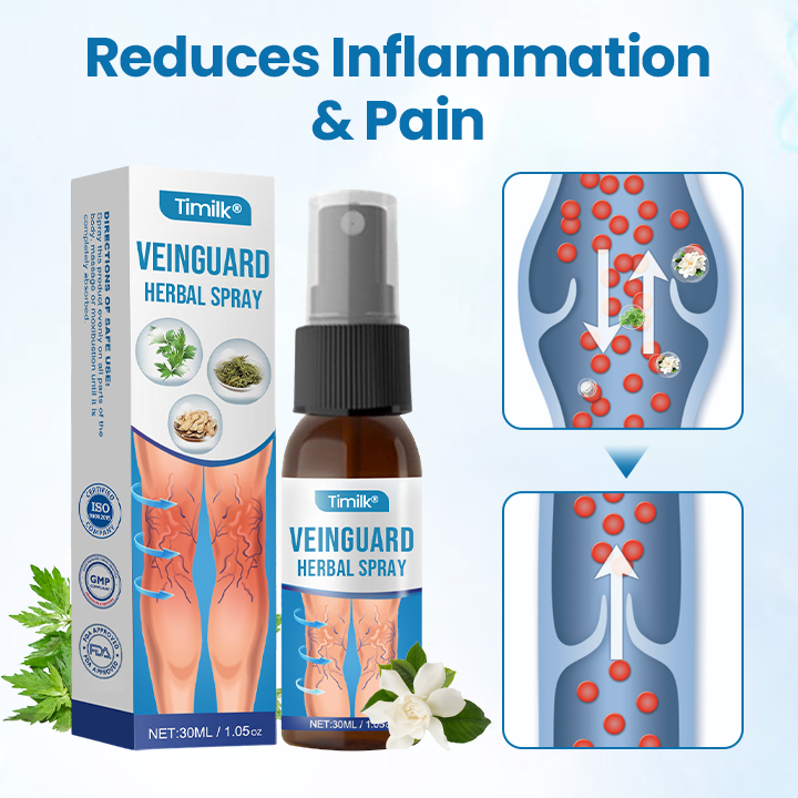 Timilk® VeinGuard Herbal Spray – ✅ Klinicznie potwierdzona skuteczność w eliminowaniu żylaków w zaledwie 7 dni!