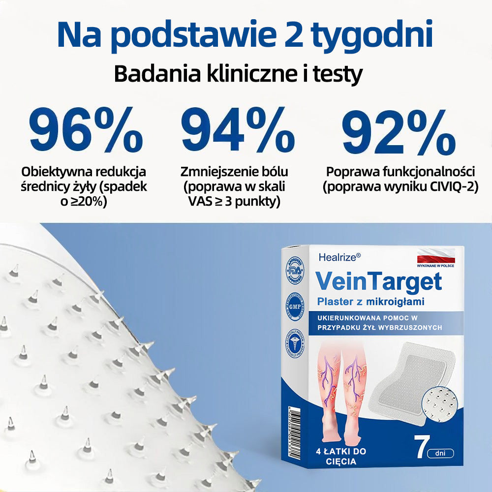 ✅ 👩‍⚕️👩‍⚕️Healrize® VeinTarget Plaster z mikroigłami ⚡ Natychmiastowa ulga, długotrwałe efekty