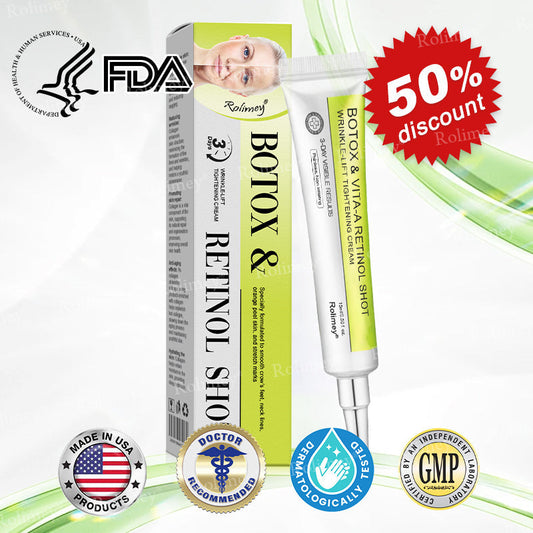 💛✅Wyprodukowane i wysyłane z USA 💫Rolimey® Botox & Vita-A Retinol Shot Krem liftingujący i ujędrniający – ostatni dzień promocji 70% RABATU