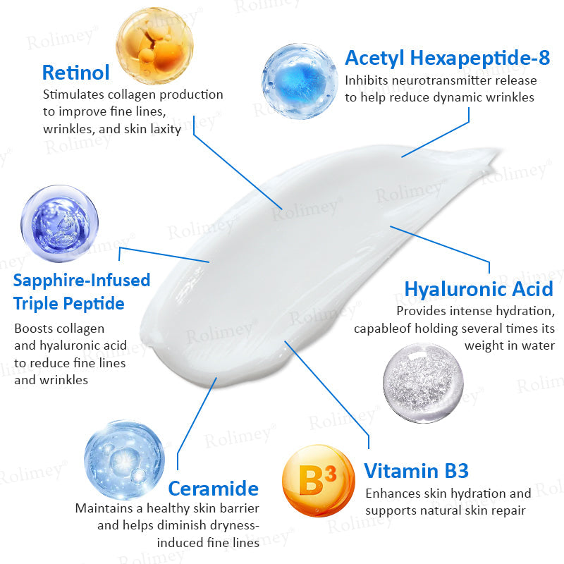 ✨✨💧(Wyprodukowane i wysyłane z Australii)✨Rolimey® Zaawansowany krem ujędrniający i redukujący zmarszczki (z filtrem SPF 50+)✨OSTATNI DZIEŃ 60% RABATU