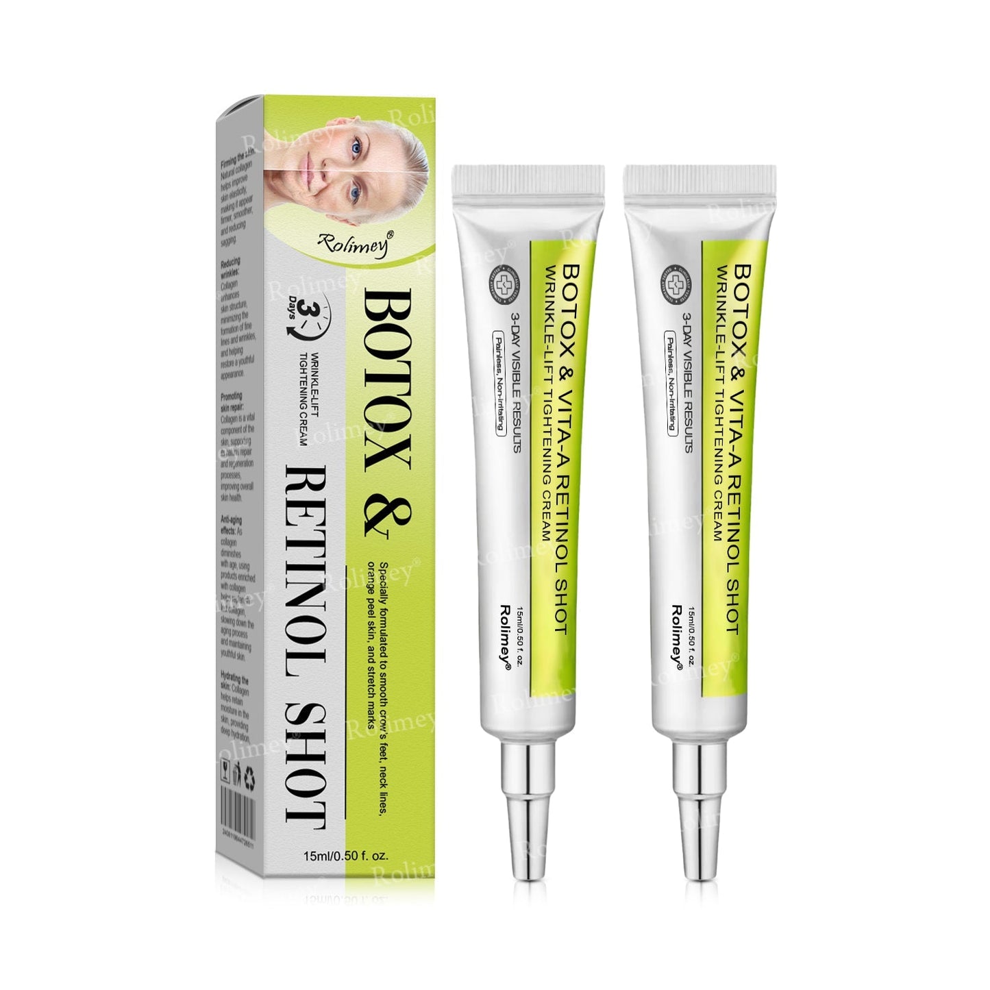 💛✅Wyprodukowane i wysyłane z USA 💫Rolimey® Botox & Vita-A Retinol Shot Krem liftingujący i ujędrniający – ostatni dzień promocji 70% RABATU