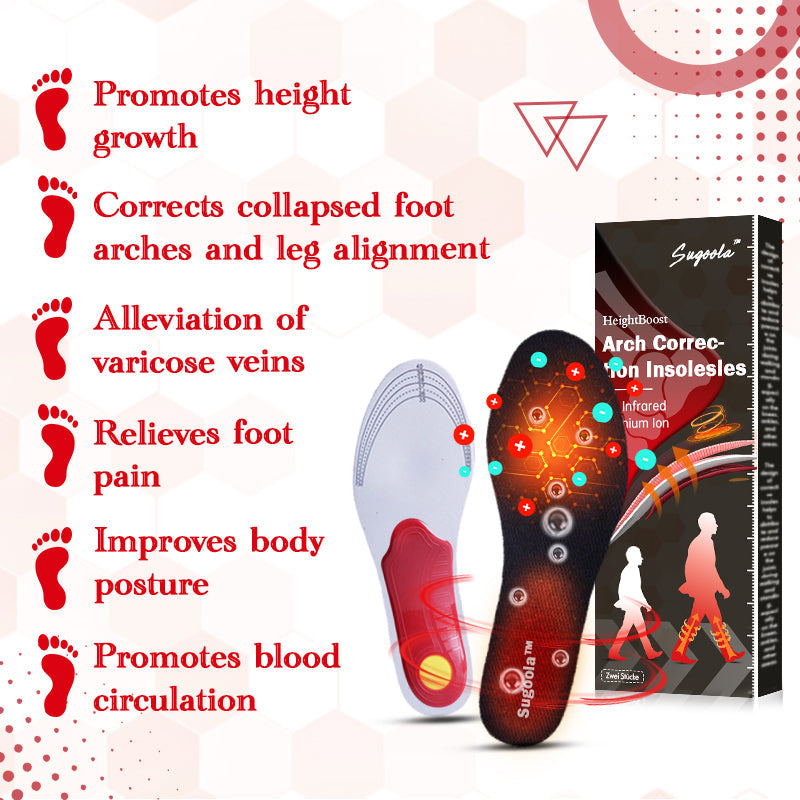 Sugoola™ Wkładki HeightBoost Far Infrared Titanium Ion Arch Correction Insoles