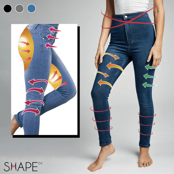 Oveallgo™ Idealny S-Shape Jegginsy Jeansowe z Polaru Termicznego